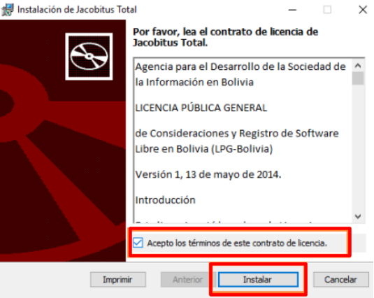 Aceptación de directivas y términos de licenciamiento