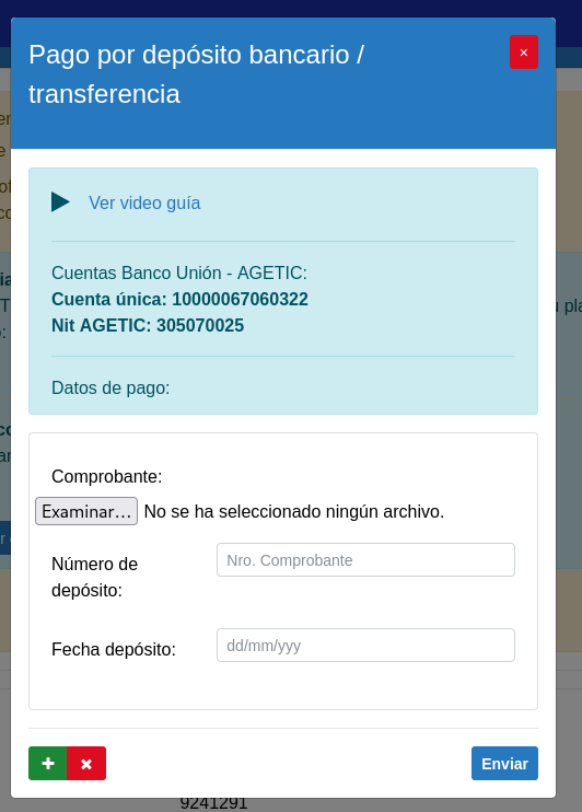 Carga de archivo de respaldo