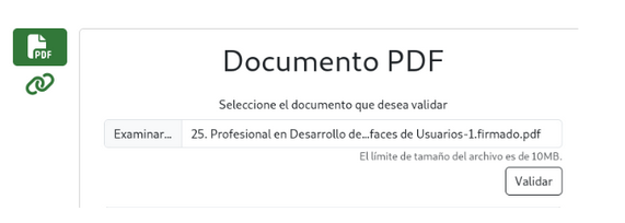 Selección del formato de archivo PDF